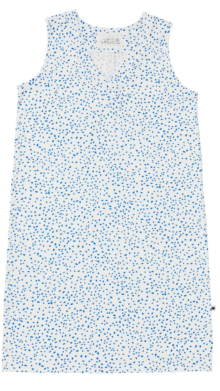 Confetti Dot Pima Knit Nightgown - Blue Confetti Dot Pima Knit Nightgown - Blue