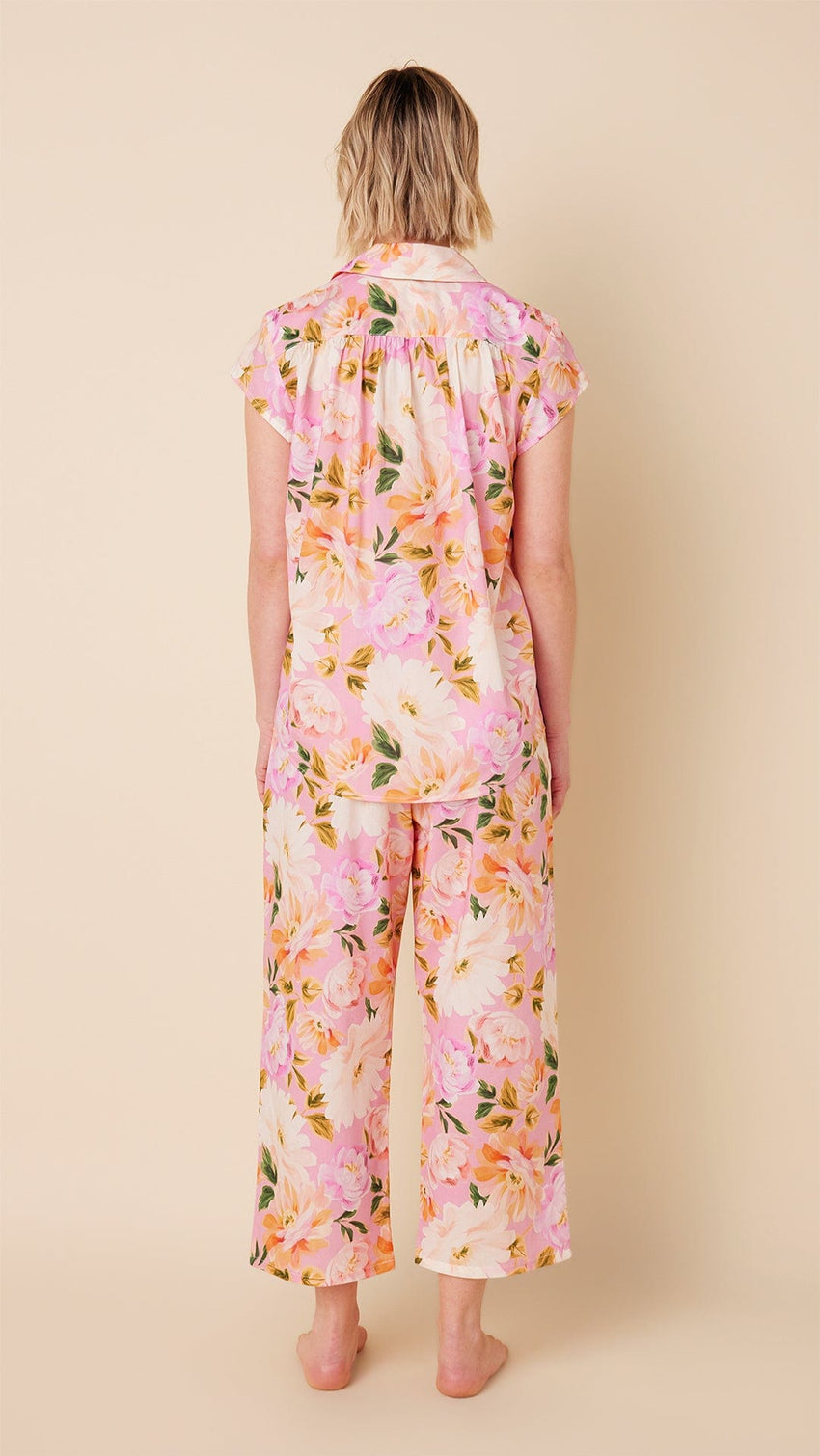 Blush Rose Luxe Pima Capri Set Hover Pink