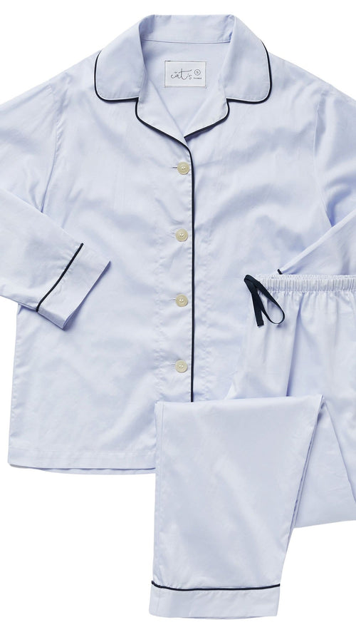 Classic Luxe Pima Pajama - Periwinkle Wide Periwinkle