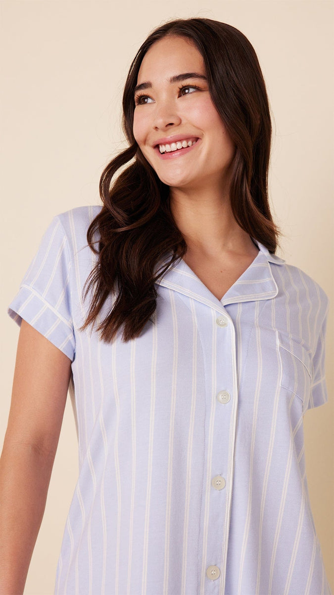 CLASSIC PIMA KNIT CAPRI-POWDER BLUE
