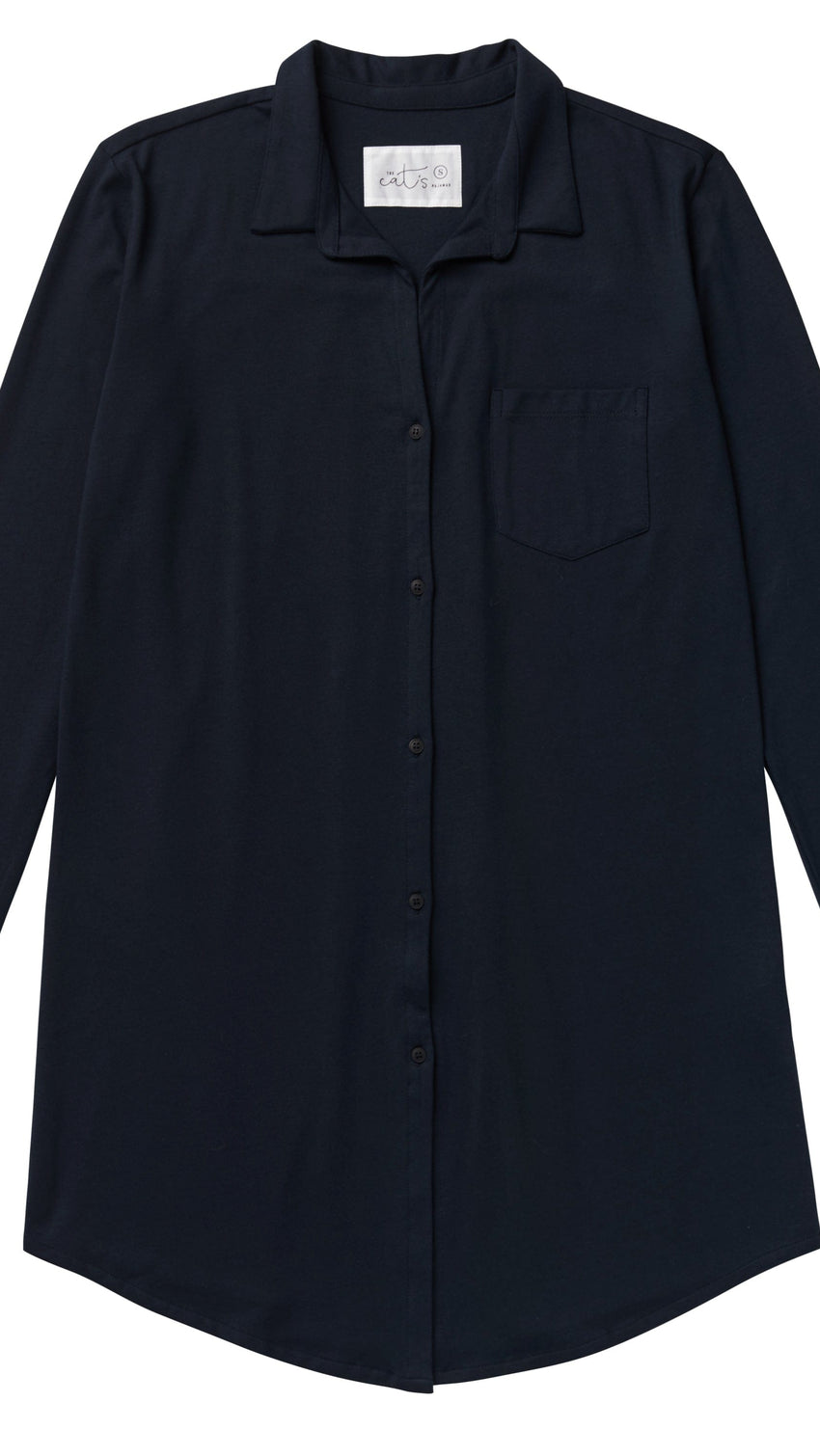 Classic Pima Knit Night Shirt - Midnight Extra Midnight