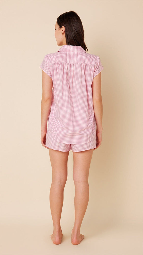 Classic Gingham Pink Short Set Hover Pink