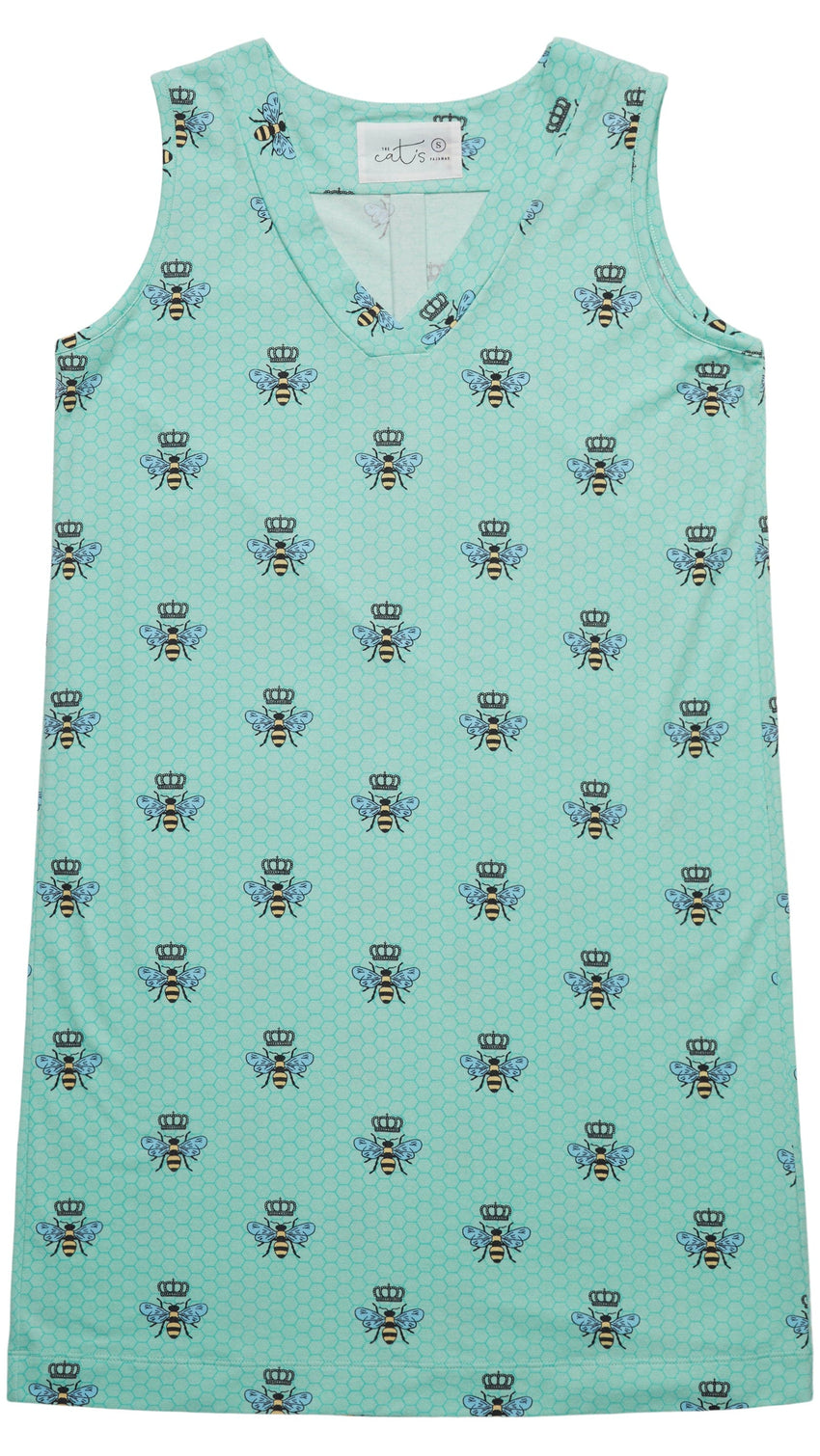 Queen Bee Pima Knit Nightgown - Mint Wide Mint