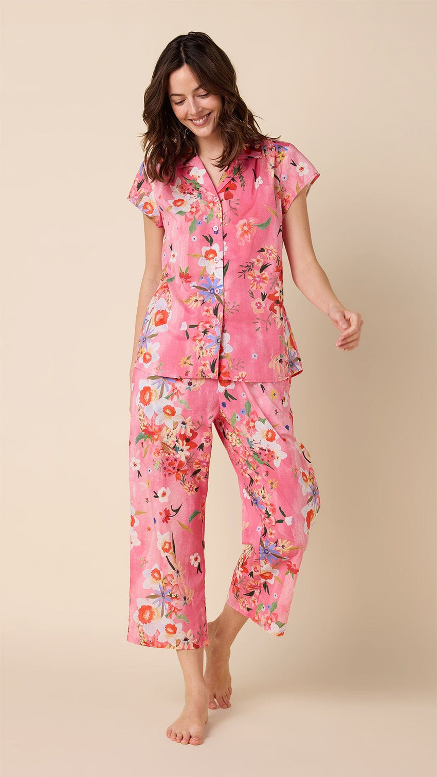 Spring Fling Voile Capri Main Pink