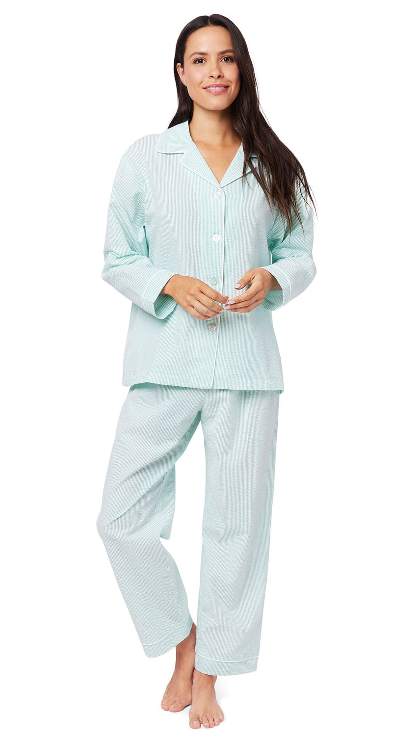 Seersucker Stripe Pajama - Mint Extra Mint