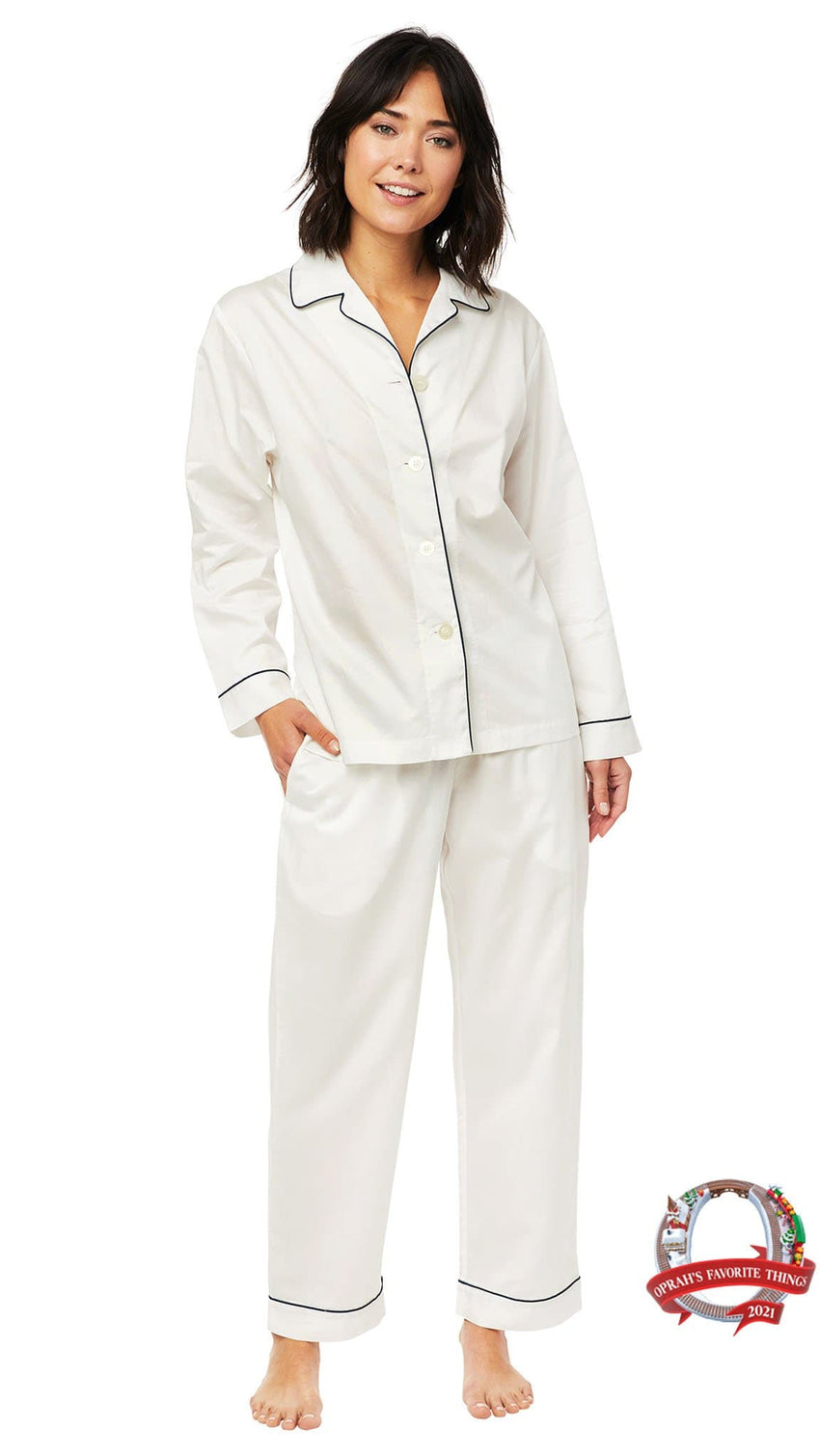 Classic Luxe Pima Pajama - White Extra White