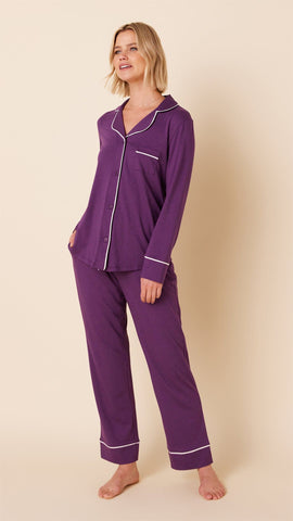 Classic Pima Knit Pajama - Aubergine