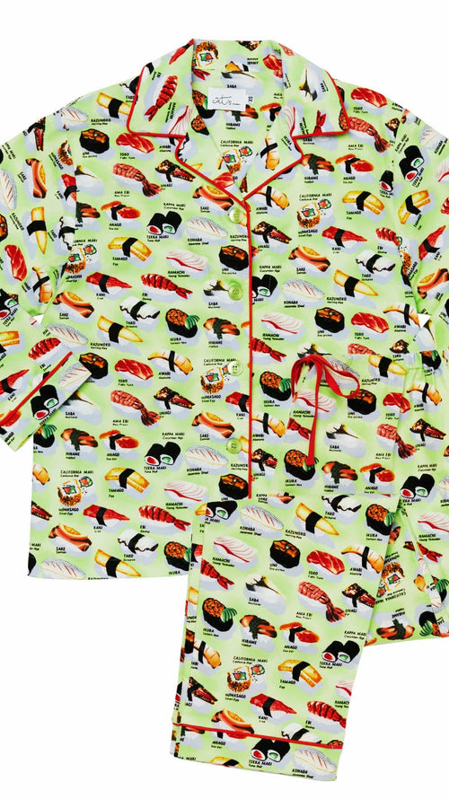 Sushi Flannel Pajama - Wasabi Wide Wasabi
