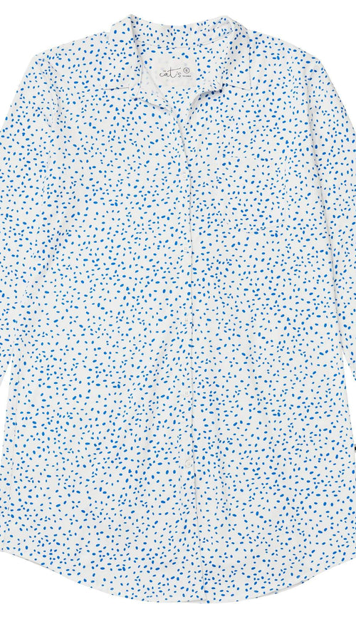 Confetti Dot Pima Knit Night Shirt - Blue Hover Blue