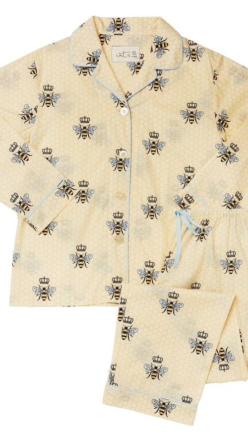 Queen Bee Luxe Pima Pajama - Honey Wide Honey