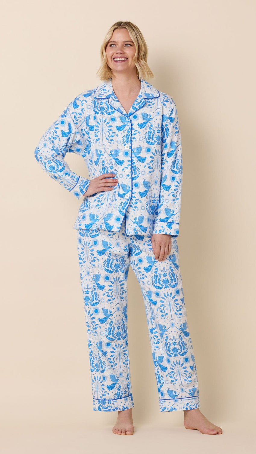 Angels Among Us Flannel Pajama Main White