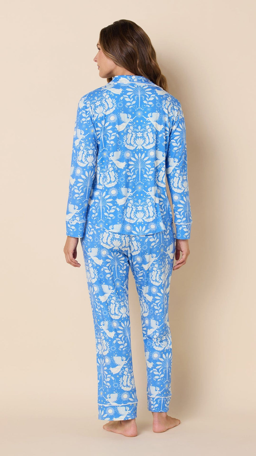 Angels Among Us Pima Knit Long-Sleeved Pajama Hover Blue