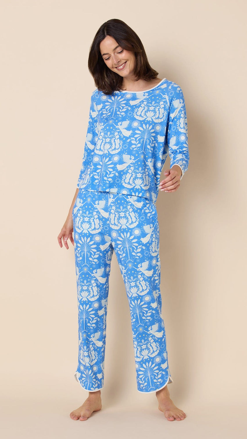 Angels Among Us Pima Knit Simple Set Main Blue