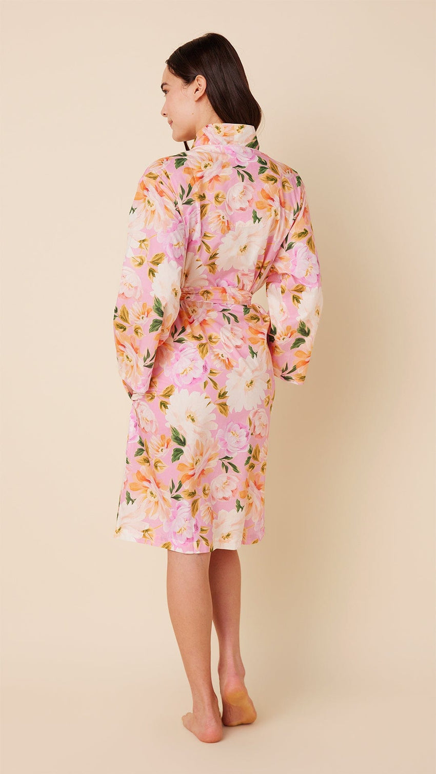 Blush Rose Luxe Pima Kimono Robe Hover Pink