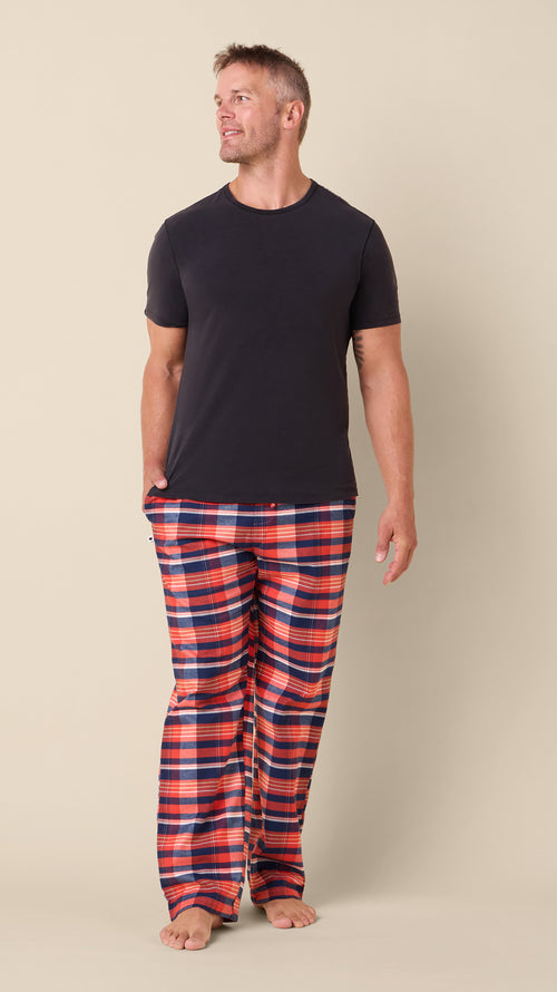 Bar Harbor Men's Pima Flannel Pant Main White