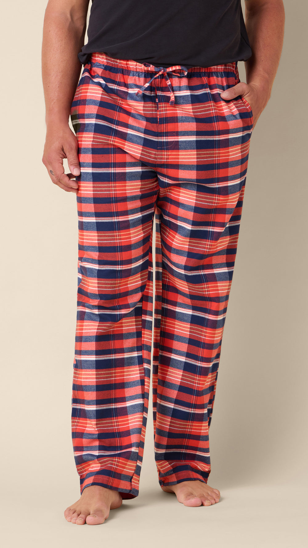 Bar Harbor Men's Pima Flannel Pant Hover White