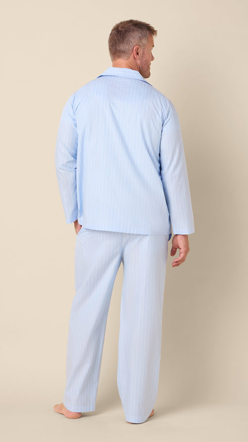 Bayside Stripe Luxe Pajama Set Extra Blue