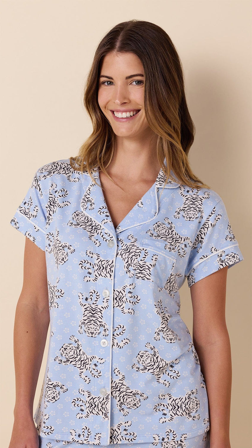 Bengal Blue Pima Knit Short Set Extra Blue