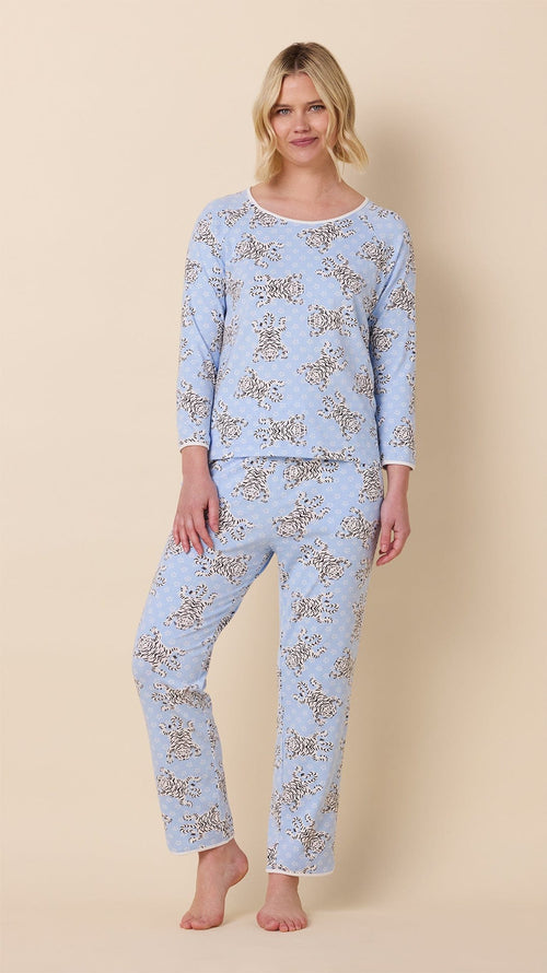 Bengal Blue Pima Knit Simple Set Main Blue