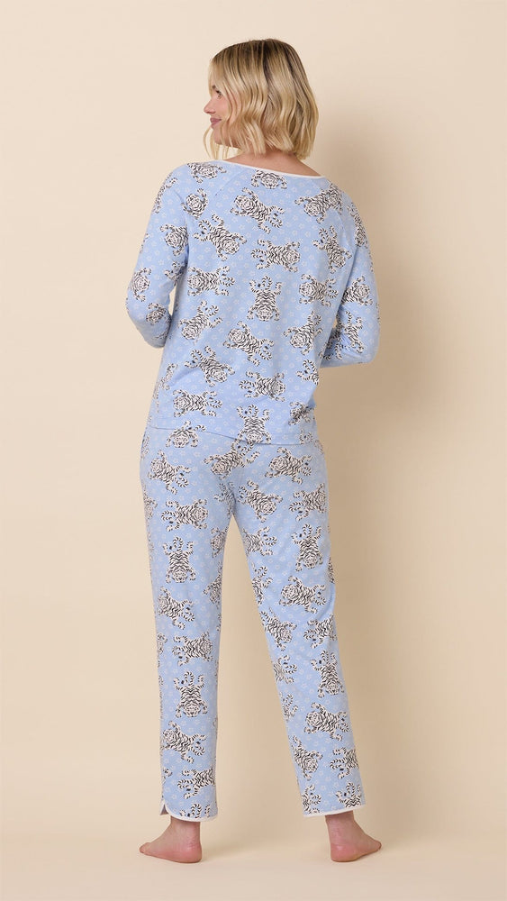 Bengal Blue Pima Knit Simple Set Hover Blue