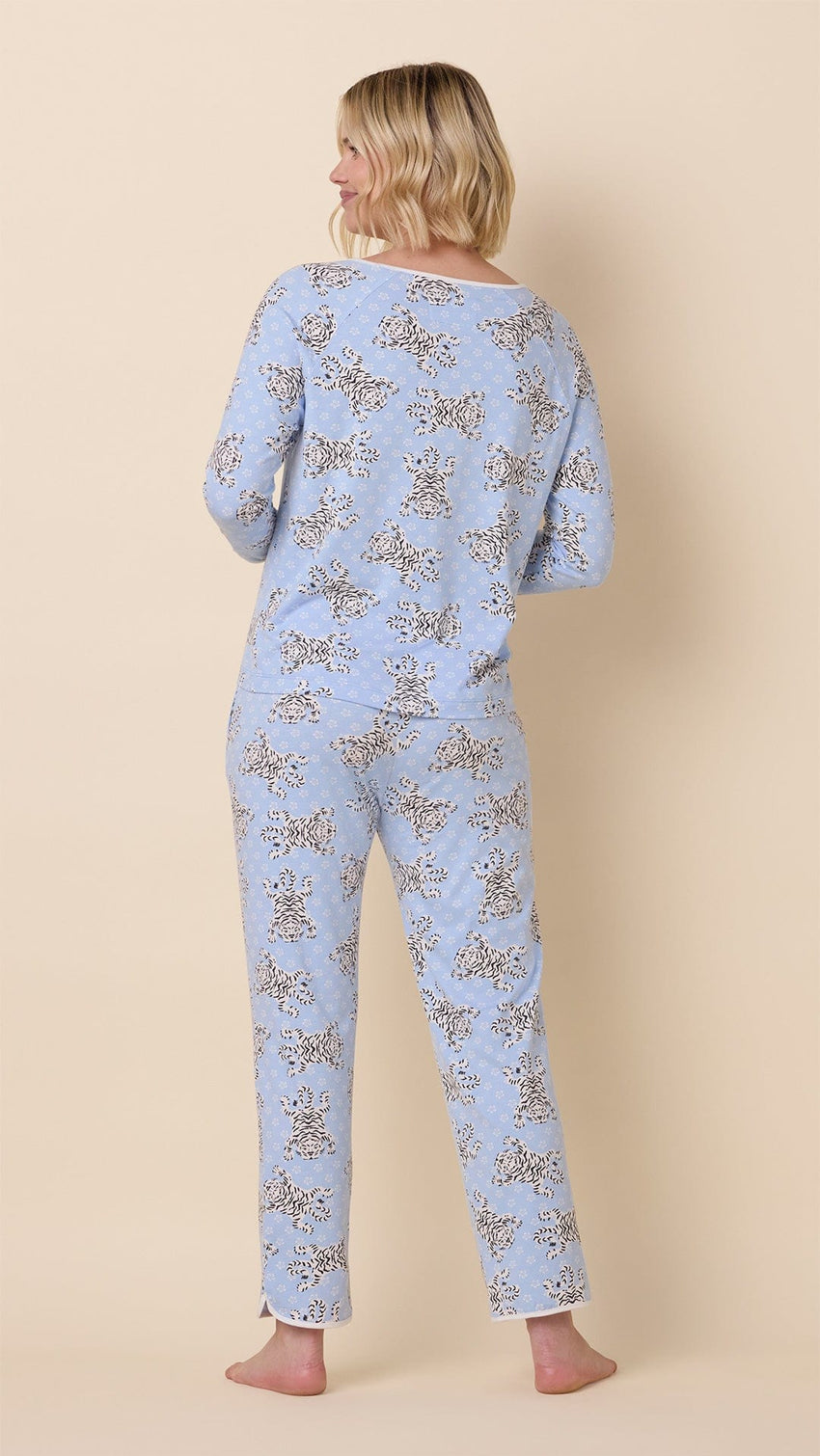 Bengal Blue Pima Knit Simple Set Hover Blue