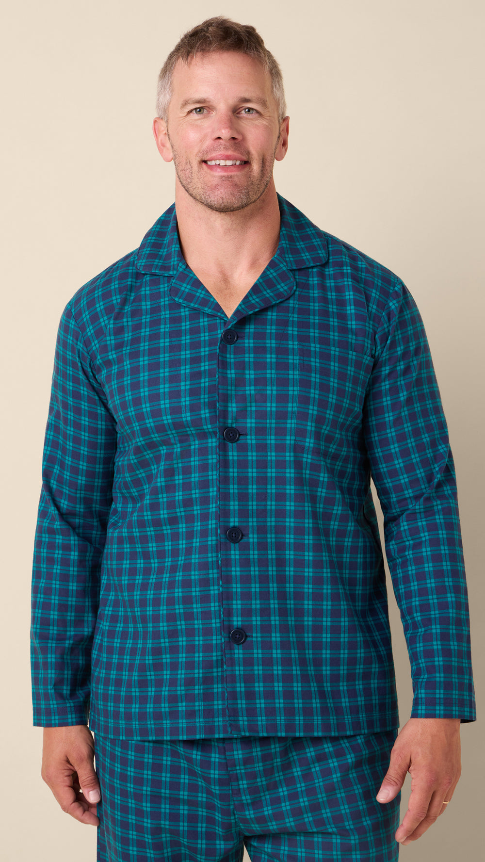 Bergen Flannel Pajama Set Extra Navy