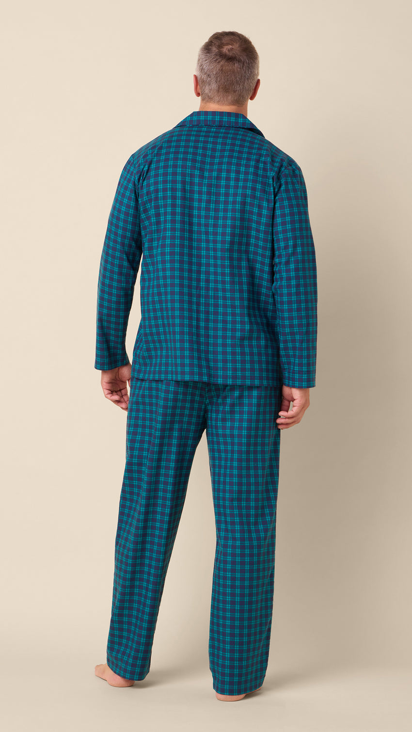 Bergen Flannel Pajama Set Hover Navy