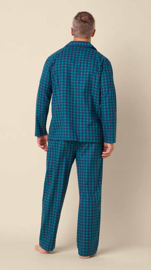 Bergen Flannel Pajama Set Hover Navy