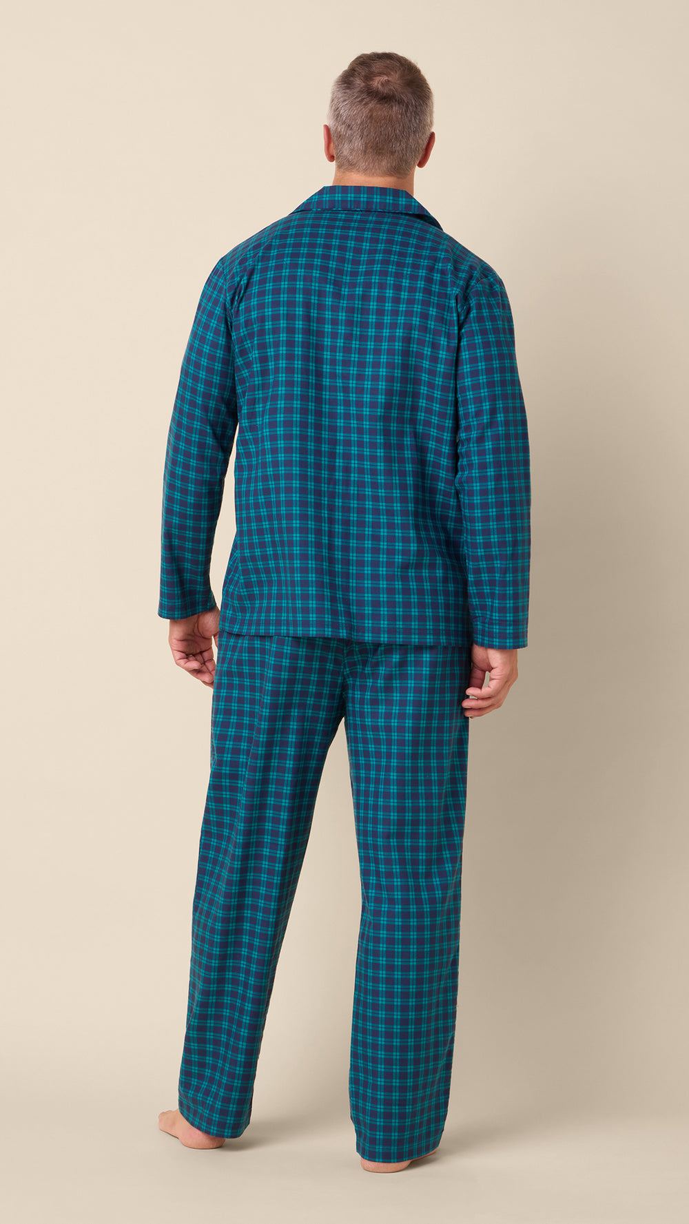 Bergen Flannel Pajama Set Hover Navy