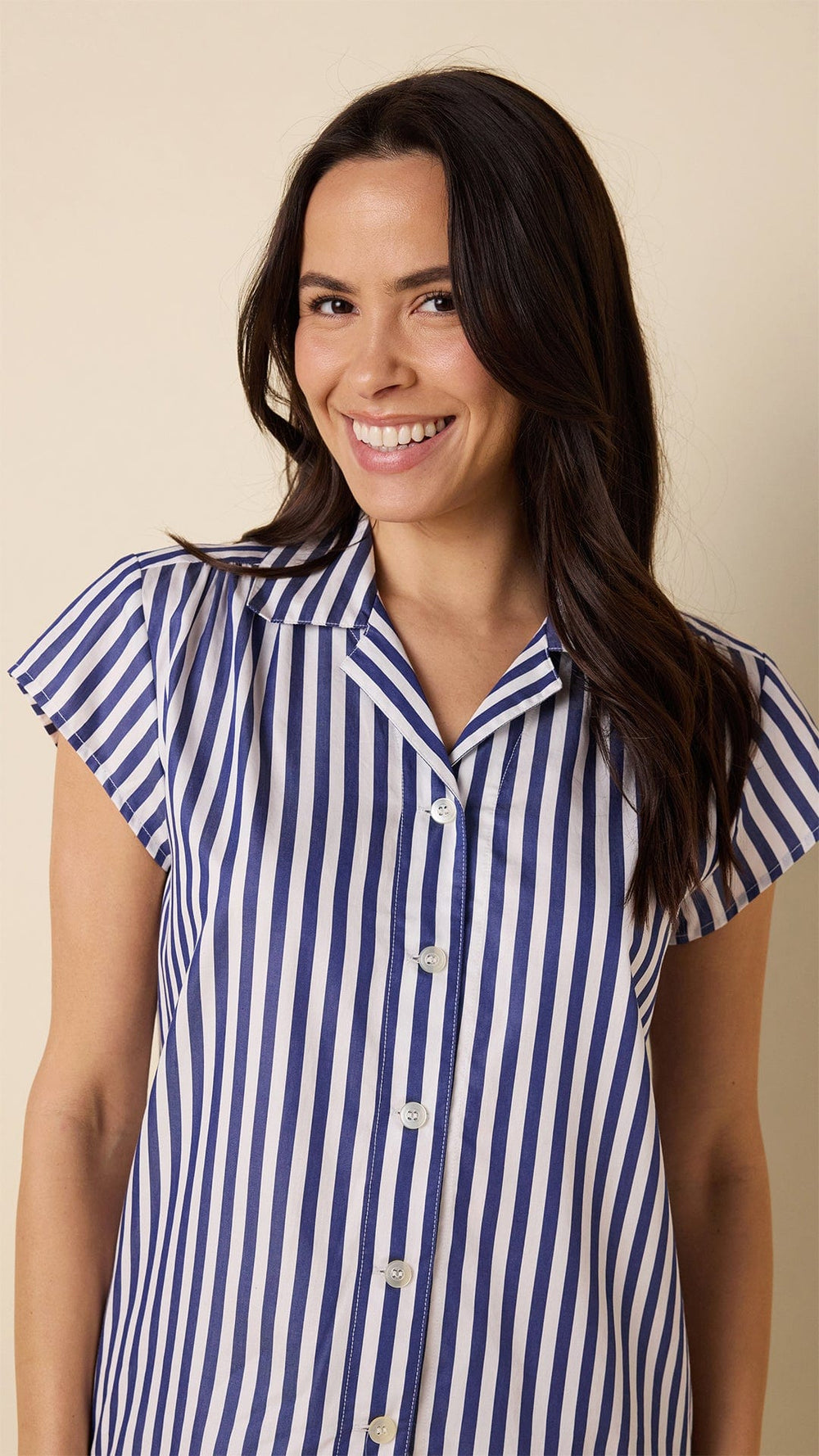 Classic Stripe Luxe Pima Short Set - Navy Extra Navy