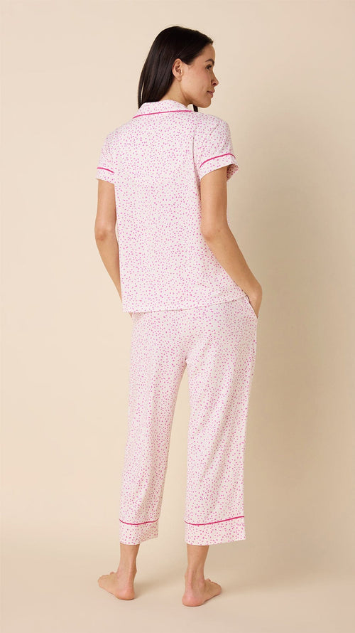 Confetti Dot Pima Knit Capri Set - Orchid Extra Orchid