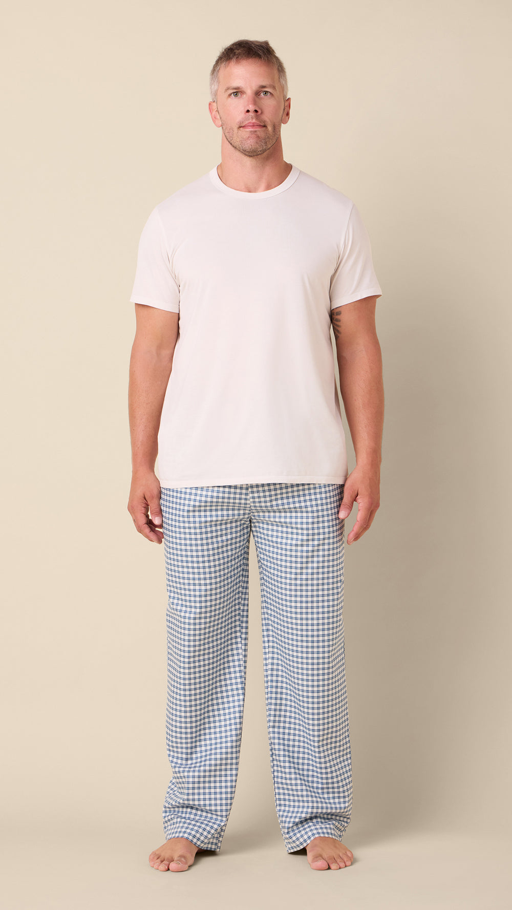 Camden Pima Flannel Pant Main White
