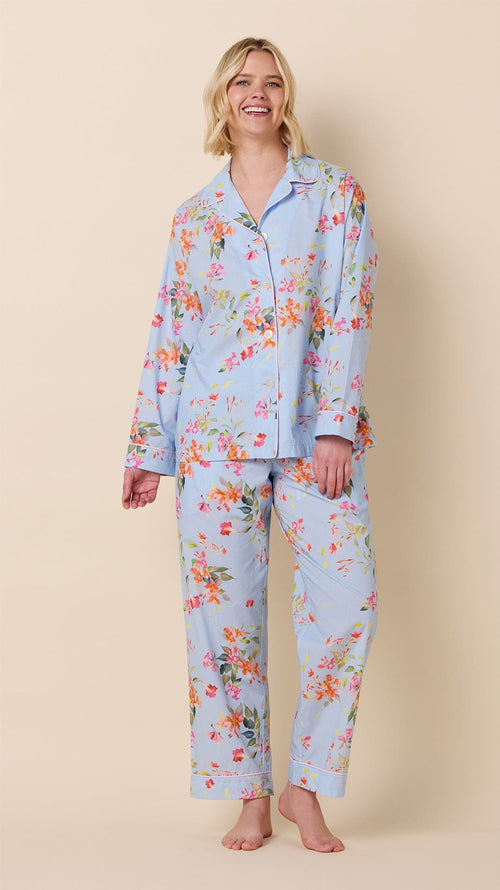 Camilla Luxe Pima Long-Sleeved Pajama Main Blue