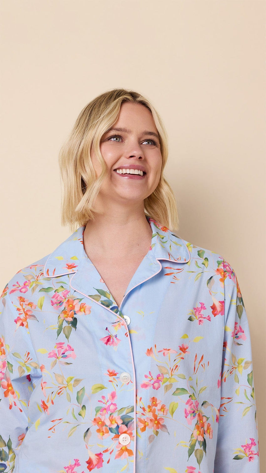 Camilla Luxe Pima Long-Sleeved Pajama Extra Blue