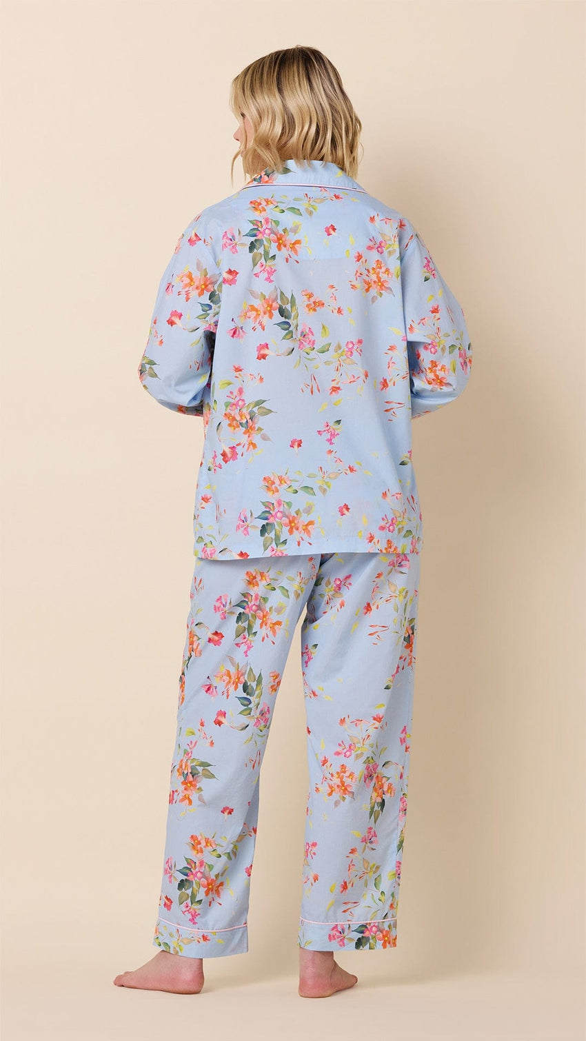 Camilla Luxe Pima Long-Sleeved Pajama Hover Blue
