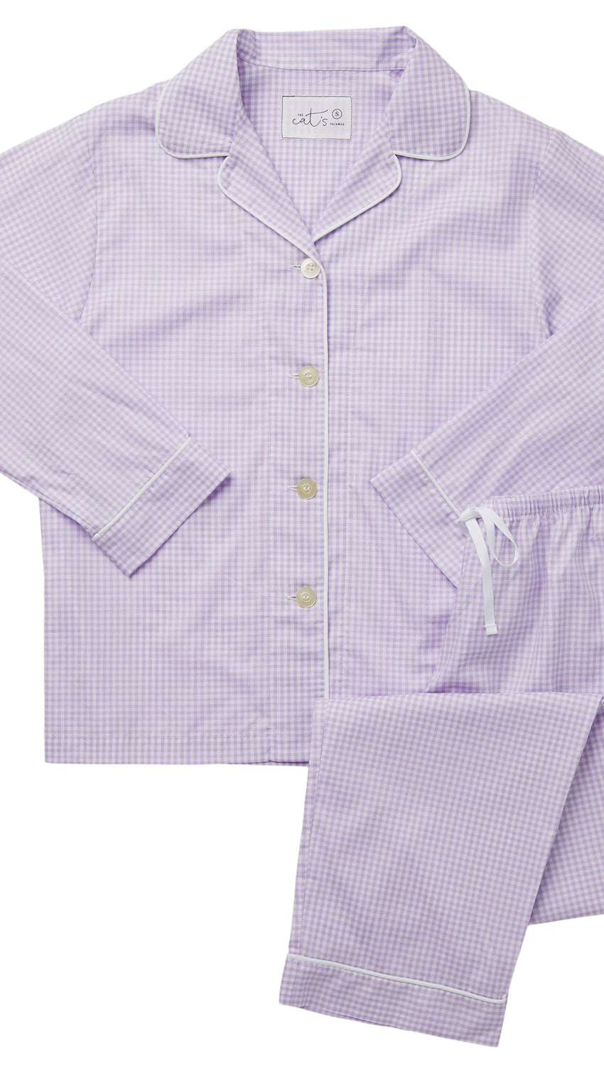 Classic Gingham Luxe Pima Pajama - Lavender Description Lavender
