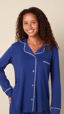 Classic Pima Knit Pajama - Marine Blue