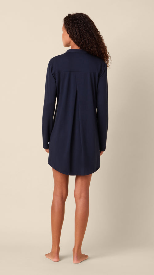 Classic Pima Knit Night Shirt - Midnight Hover Midnight