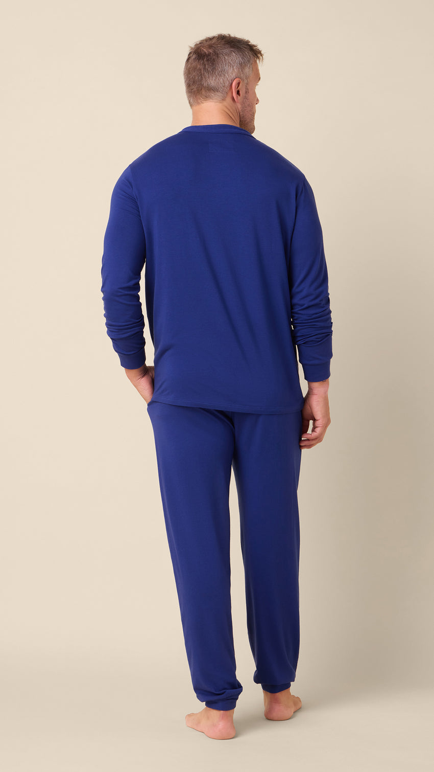 Classic Pima Knit Henley Set - Navy Hover Navy