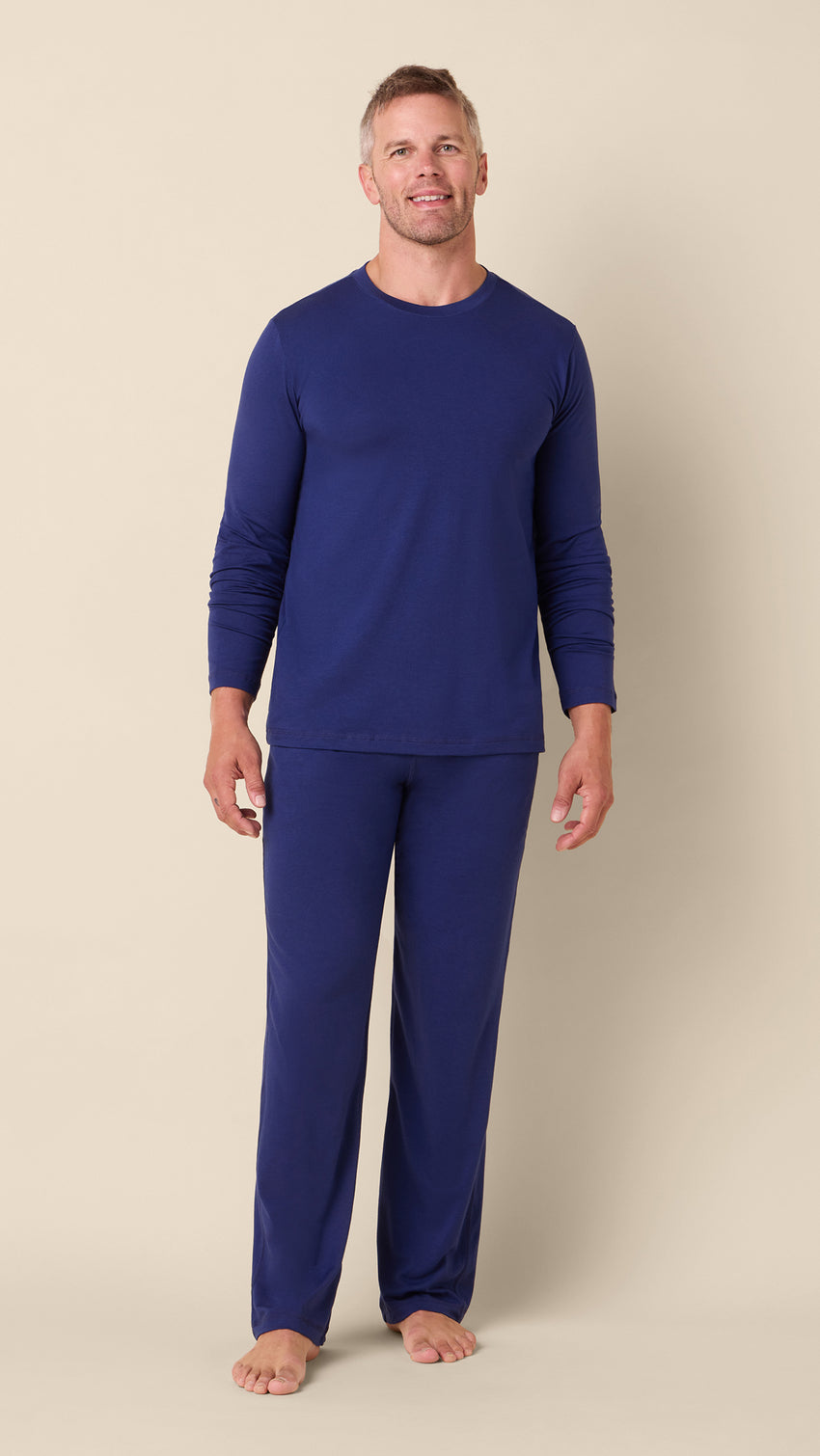 Classic Pima Knit Men's Pullover Set - Navy Main Navy