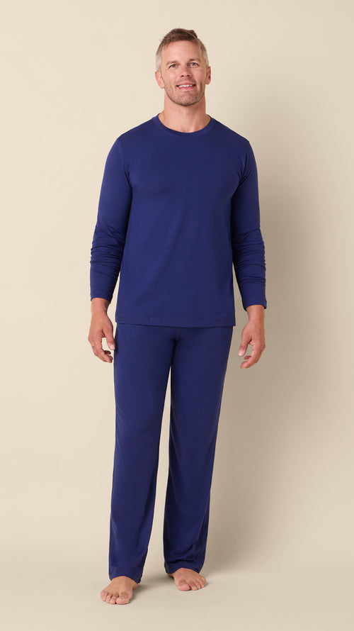 Classic Pima Knit Men's Pullover Set - Navy Main Navy