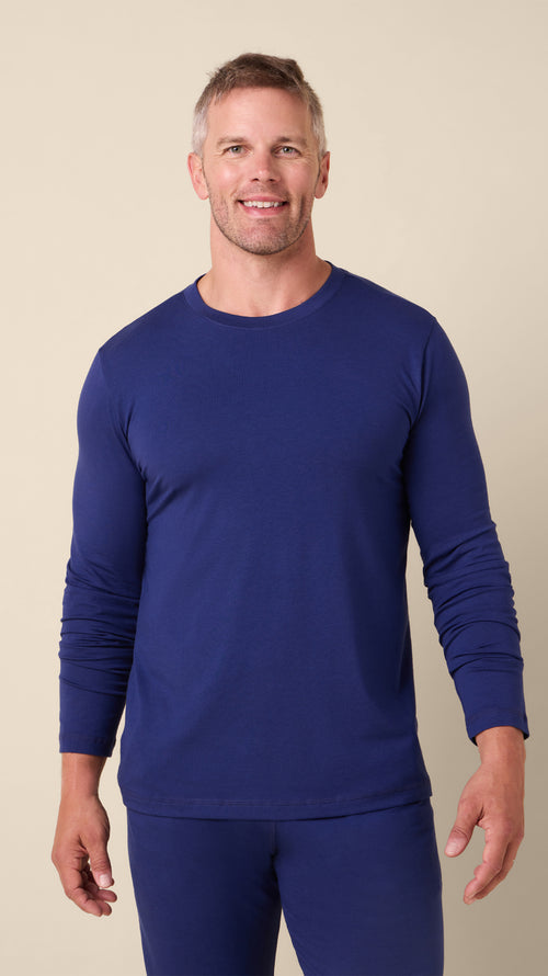 Classic Pima Knit Men's Pullover Set - Navy Extra Navy