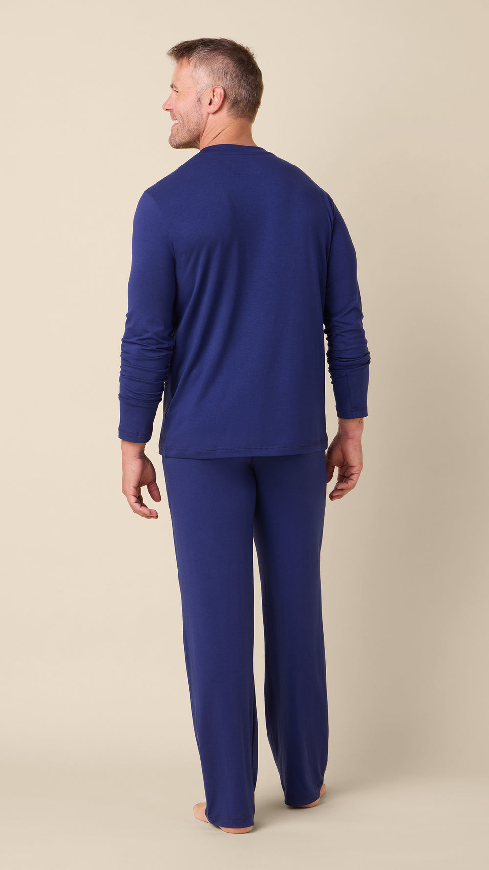 Classic Pima Knit Men's Pullover Set - Navy Hover Navy