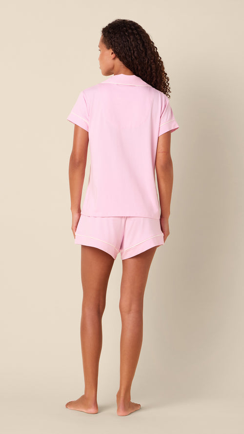 Classic Pima Knit Short Set - Pink Moment Hover Pink Moment