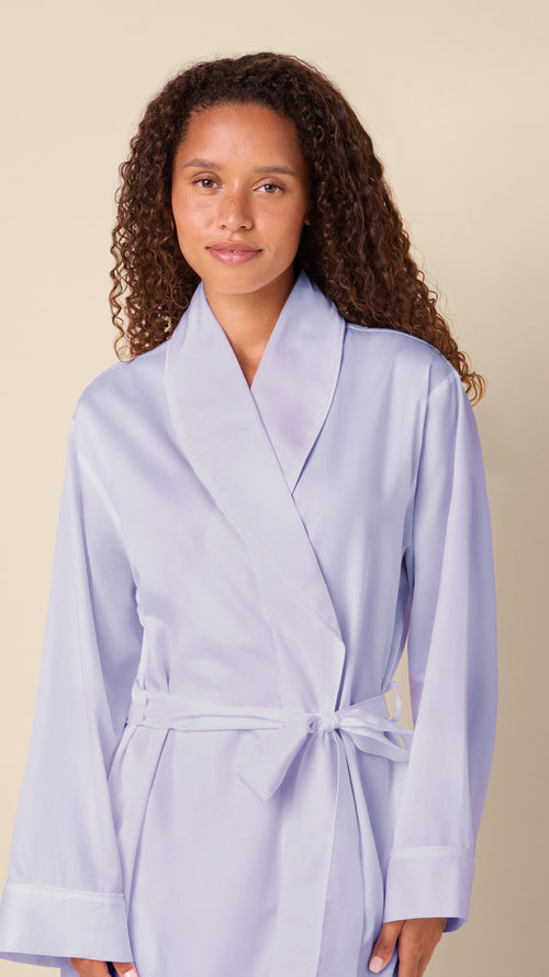 Classic Luxe Pima Shawl Collar Robe - Periwinkle Extra Periwinkle