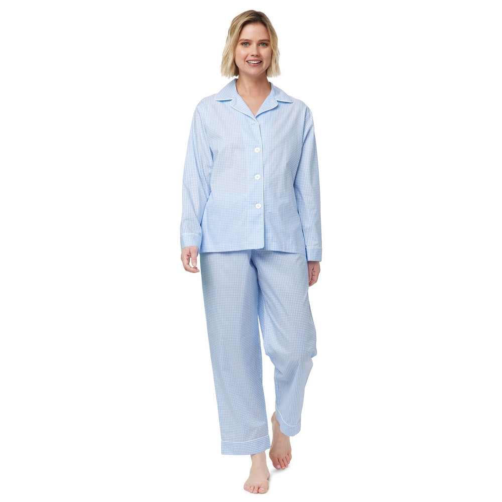 Classic Gingham Luxe Pima Pajama - Blue Classic Gingham Luxe Pima Pajama - Blue