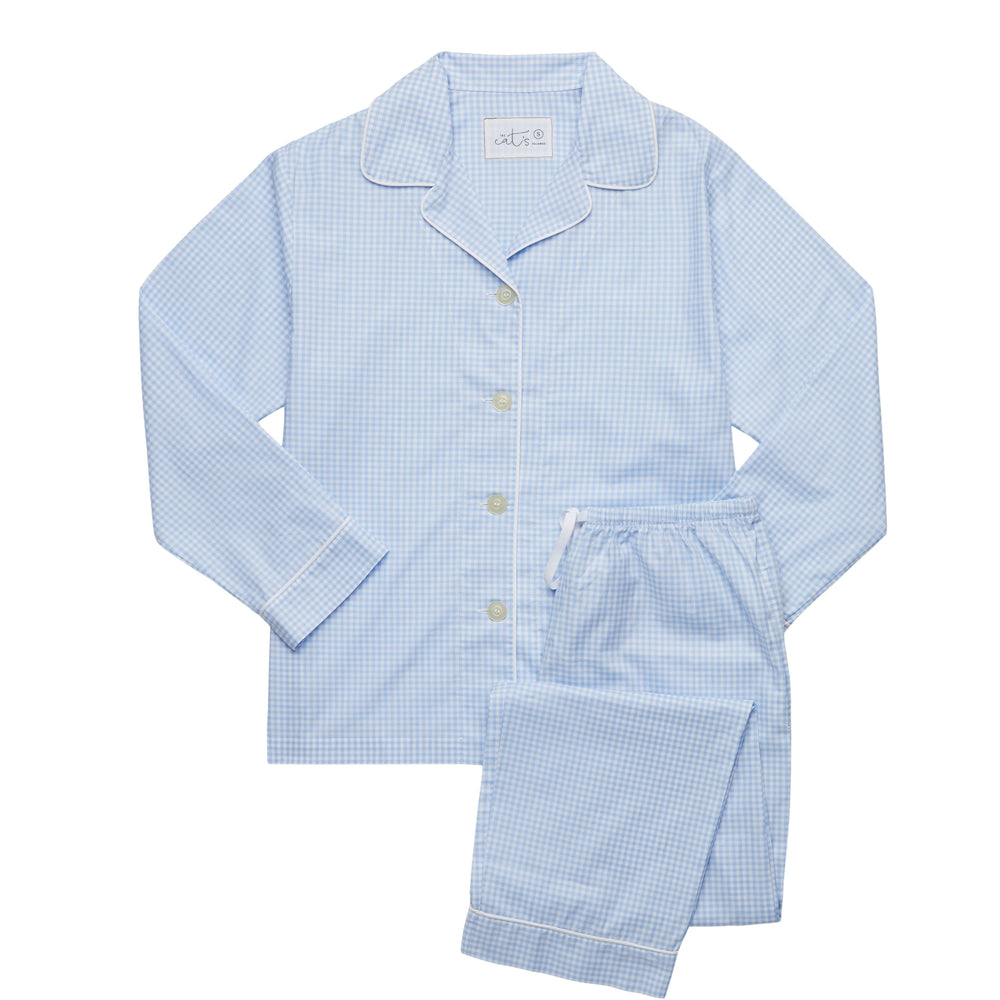 Classic Gingham Luxe Pima Pajama - Blue Description Blue