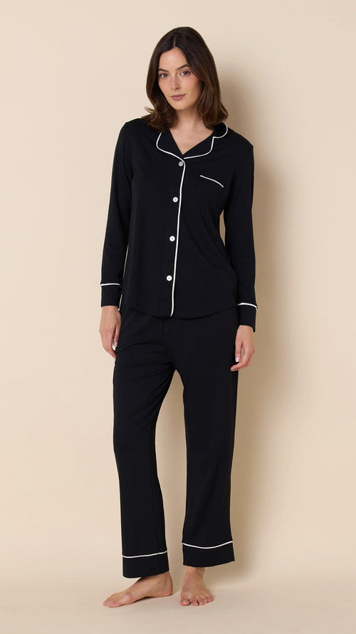 Classic Pima Knit Pajama - Midnight Hover Midnight/Pink