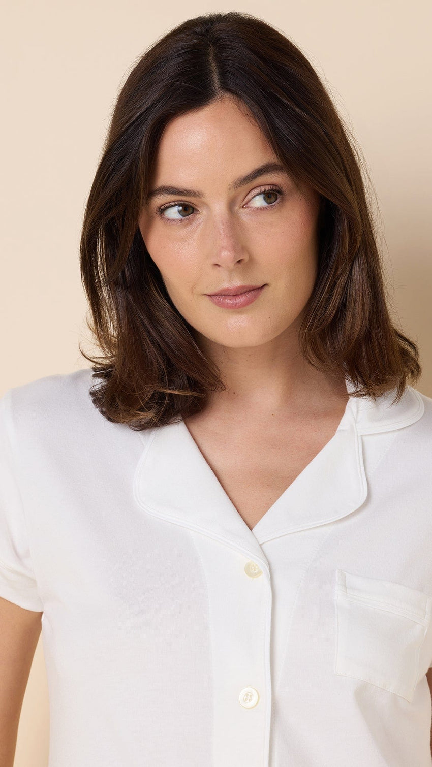 Classic Pima Knit Capri - White/White Hover White