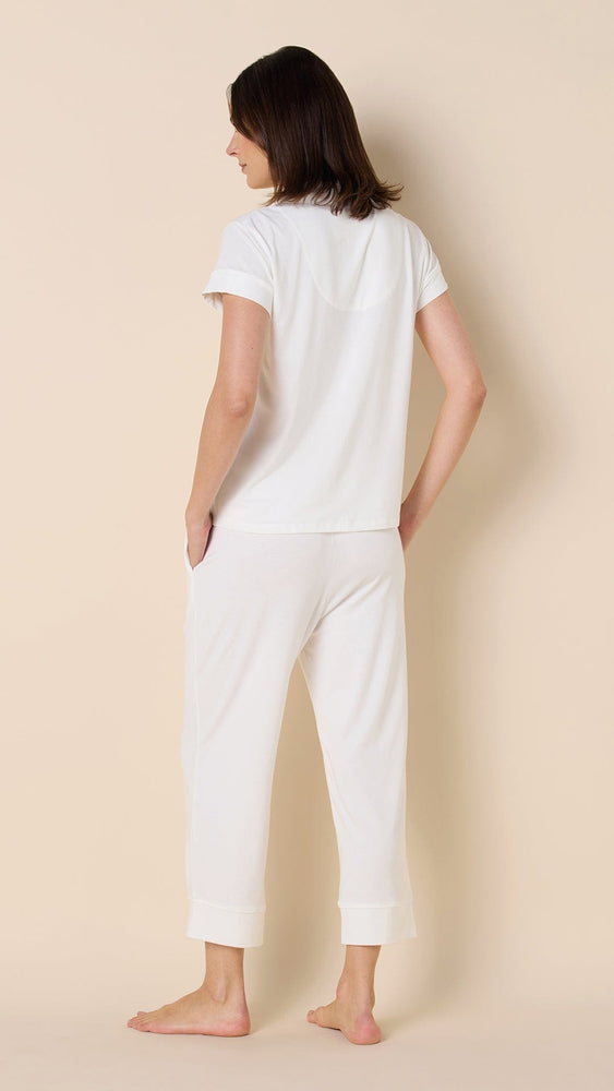 Classic Pima Knit Capri - White/White Extra White